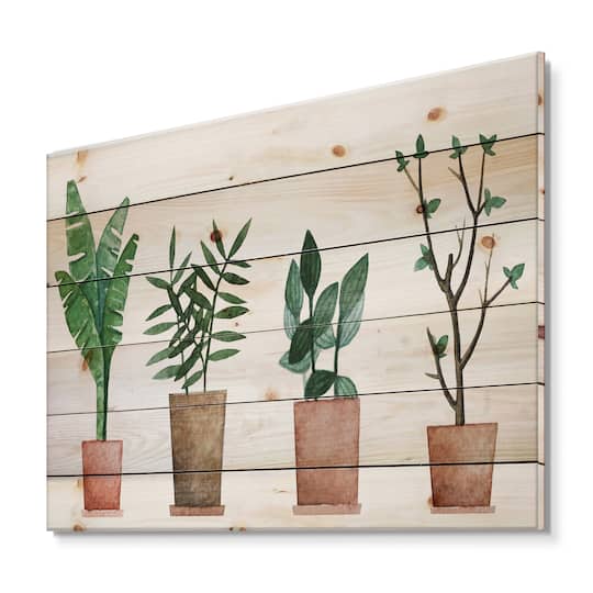 Designart - Duo of Potted Flowers House Plants
